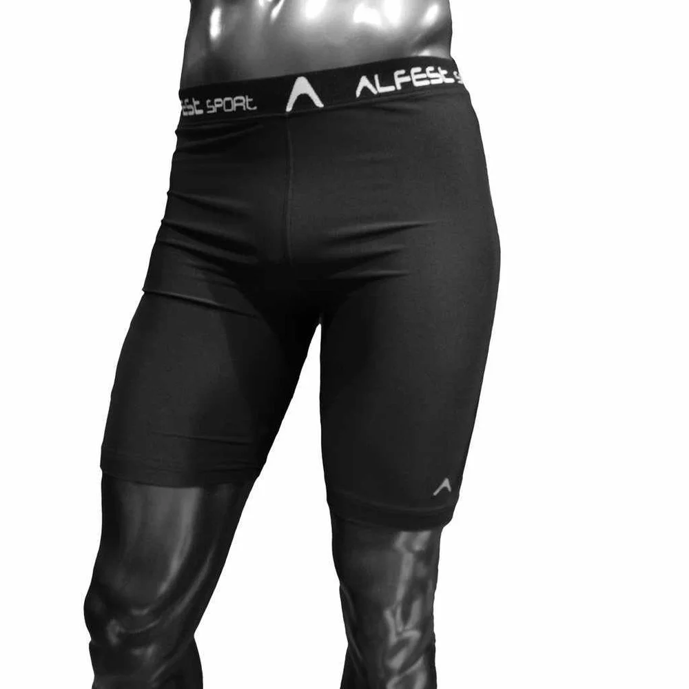 CALZA FUTBOLERA LYCRA C/ELASTICO C/NEGRO - TALLE M (ALFEST SPORT)
