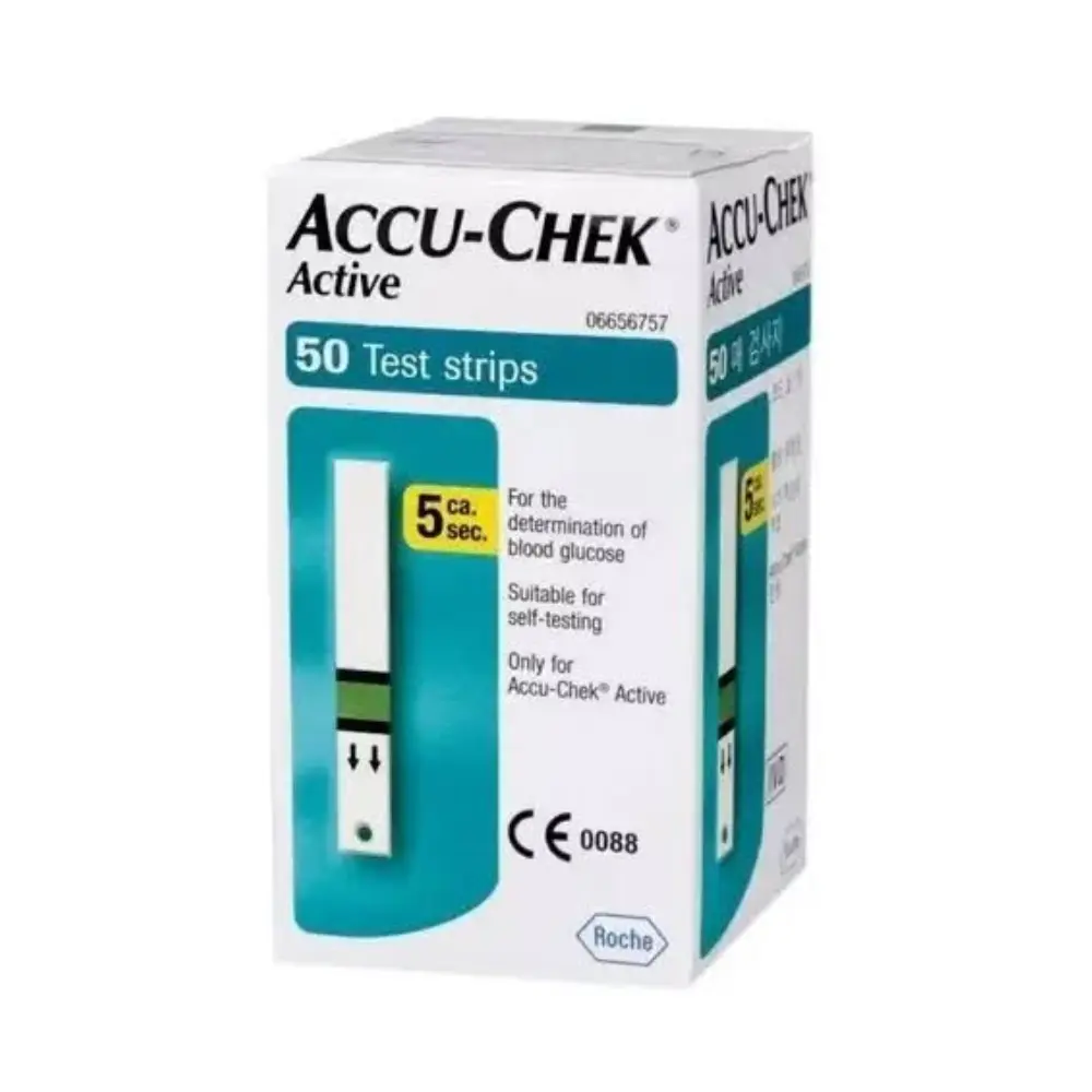 ACCU-CHEK ACTIVE GLUCOSA TIRAS X50UNID