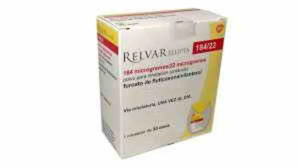 RELVAR ELLIPTA POLVO P/IN 184/22MCG X30 - FLUTICASONA FUROATO + VILANTER TRAZADO