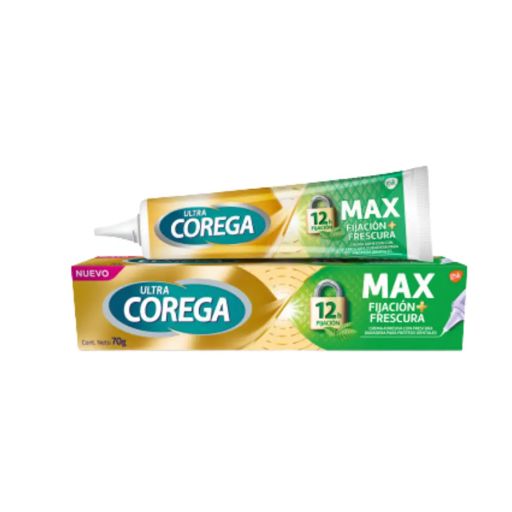 ADHESIVO COREGA ULTRA MAX FIJACION + FRESCURA CREMA X70GR