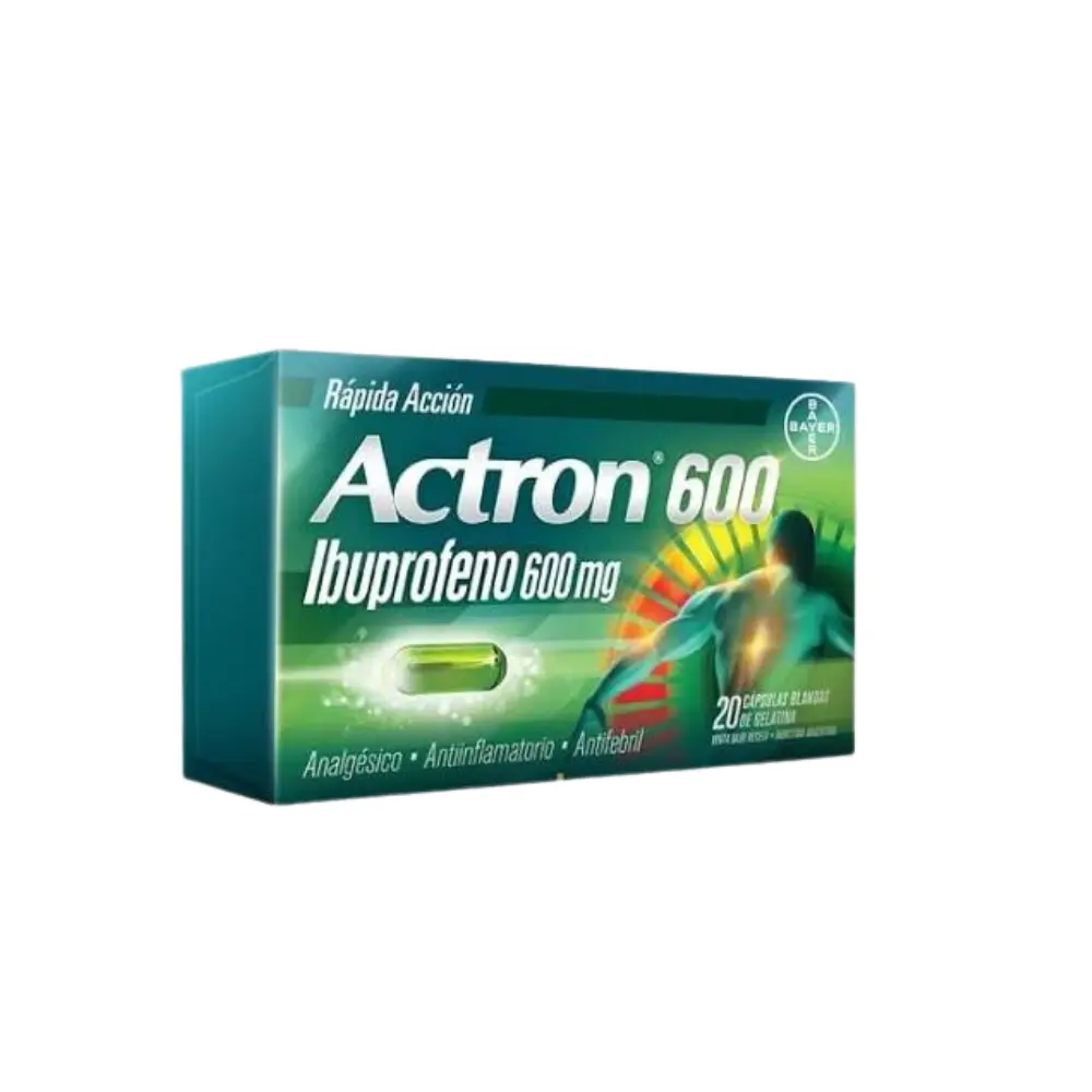ACTRON 600MG RAPIDA ACCION CAPSULAS BLANDAS X 20 - IBUPROFENO