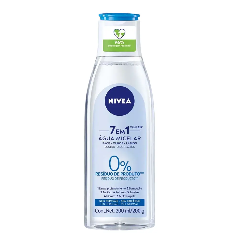 AGUA MICELAR NIVEA 7 EN 1 MICELLAIR PIEL NORMAL X200ML