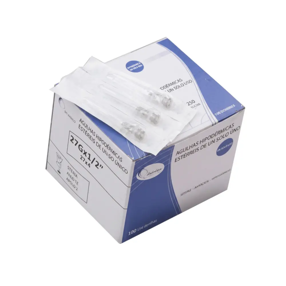 AGUJA DESCARTABLE 13/4 27 G X 1/2` - X 100 UNIDADES