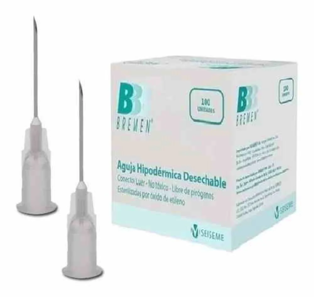 AGUJA DESCARTABLE 13/4 27 G X 1/2` - X 100 UNIDADES