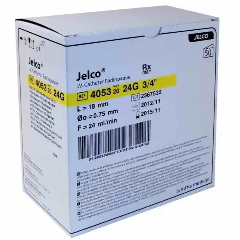 CATETER INTRAVASCULAR TEFLON  24G