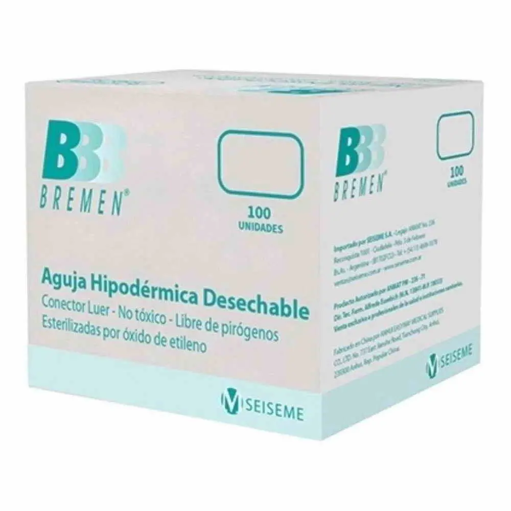 AGUJA DESCARTABLE 40/12 18 G X 1 1/2` - X 100 UNIDADES