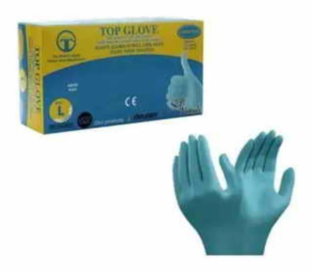 GUANTE NITRILO S X 100 UNIDADES AZUL / NEGRO