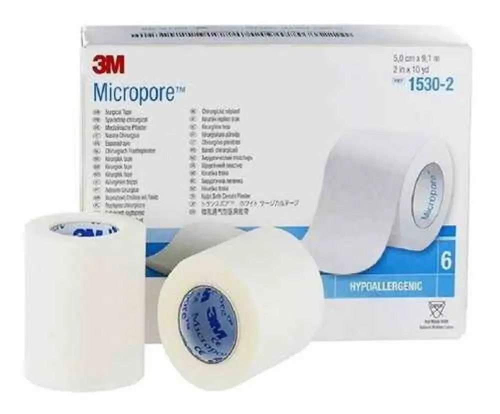 TELA HIPOALERGENICA MICROPORE DE 5CM X 6 ROLLOS S/R
