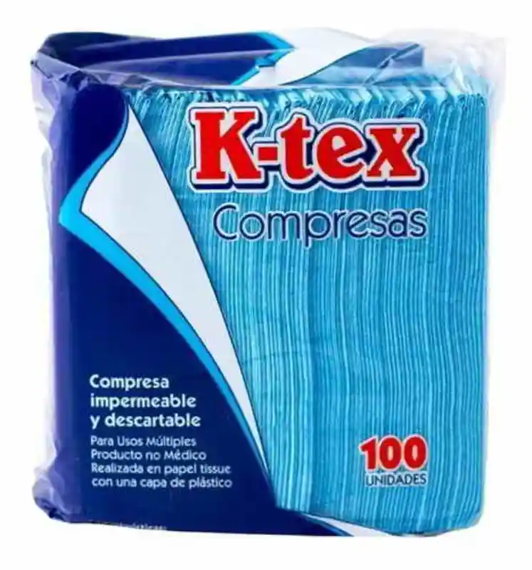 COMPRESAS 2 CAPAS X 100 UNIDADES