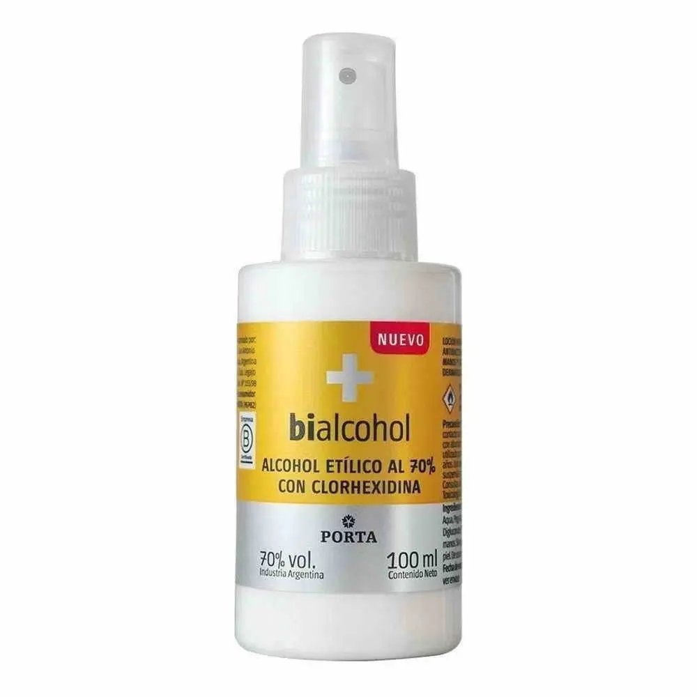 ALCOHOL- LOCION SPRAY ANTIBACTERIAL C/CLORHEXIDINA P/MANOS 100ML