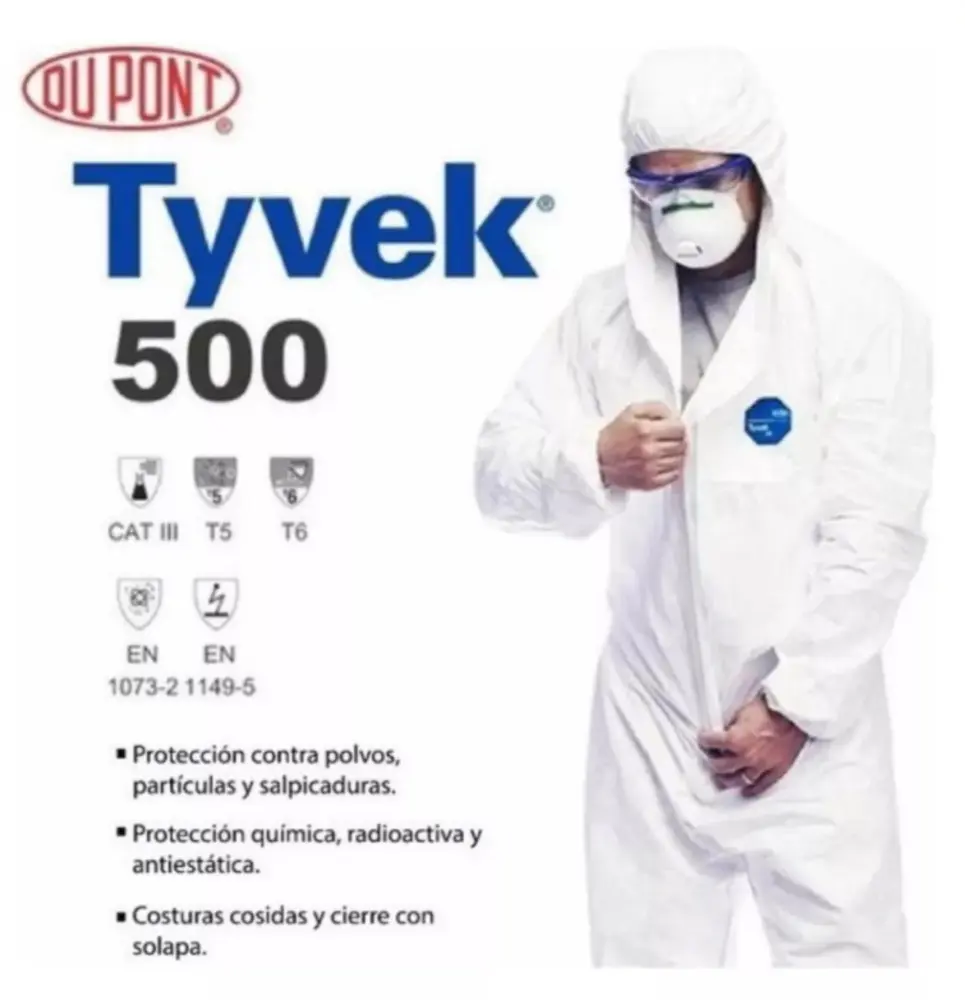 MAMELUCO HEMORREPELENTE C/CAPUCHA - TIPO TYVEX - TALLE L