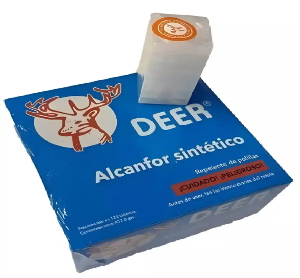 ALCANFOR SINTETICO PAQUETE X 8 TABLETAS