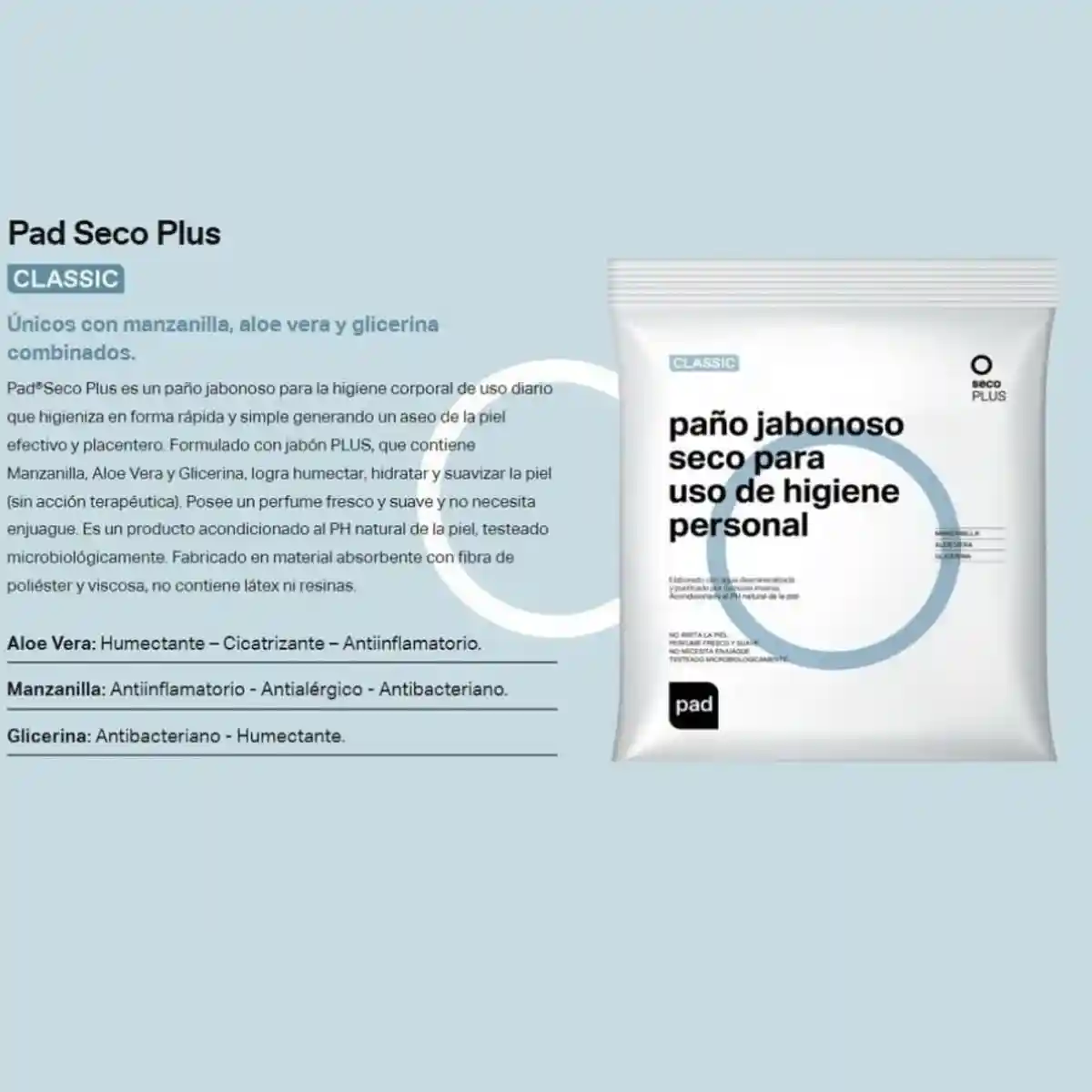 BAÑO FACIL - PAÑO JABONOSO SECO PLUS X 10 UNIDADES