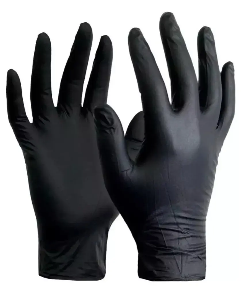 GUANTE NITRILO L X 100 UNIDADES NEGRO