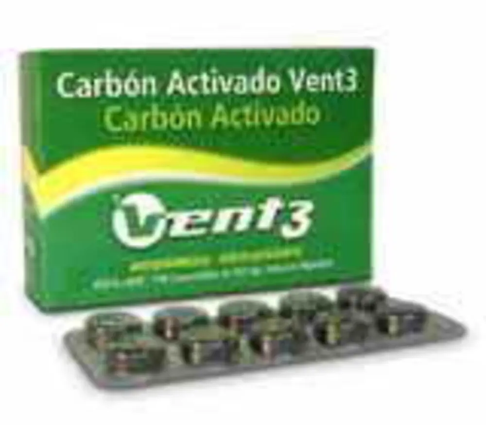 CARBON ACTIVADO 250 MG X 10 COMP  VENT3 - B4