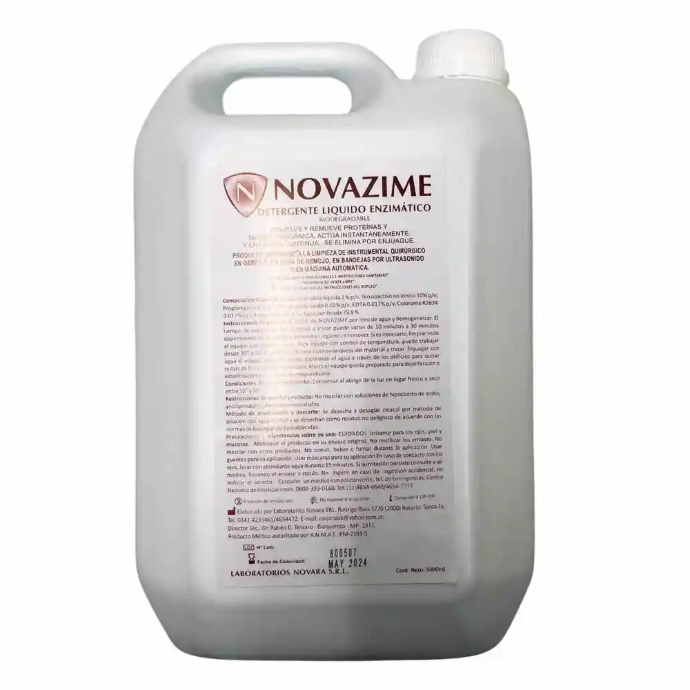 NOVAZIME ENZIMATICO PH NEUTRO DETERGENTE X 5 LT