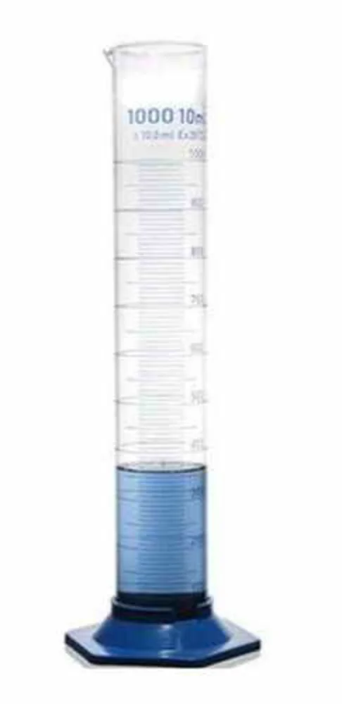 PROBETA VIDRIO C/BASE PLASTICA 1000ML