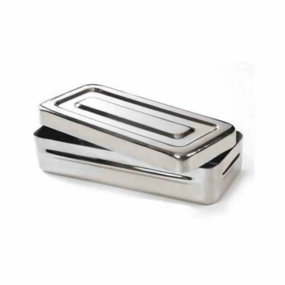 CAJA  ACERO INOXIDABLE 17 CM X 7 CM X 3 CM