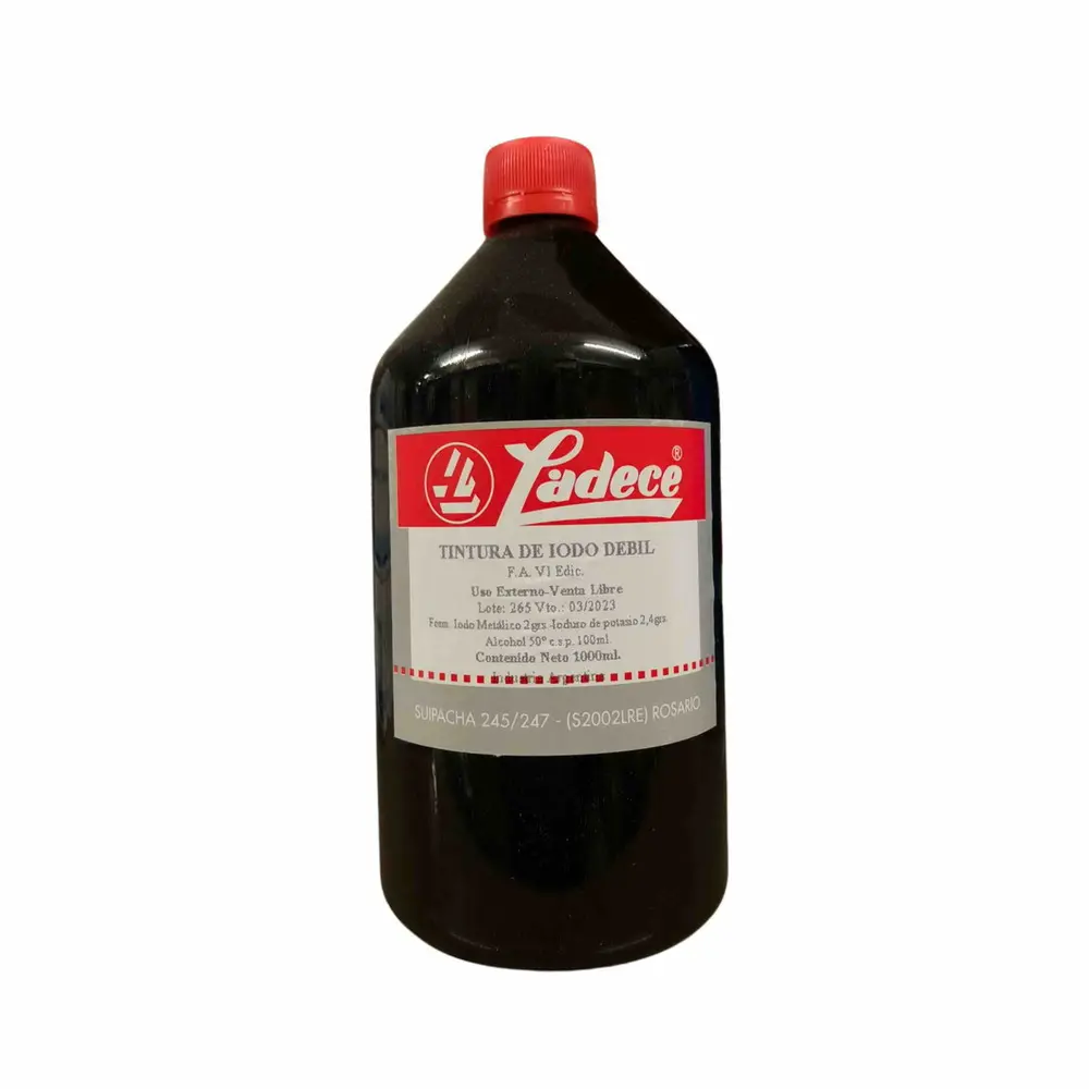 TINTURA DE IODO DEBIL X 1 LT LADECE
