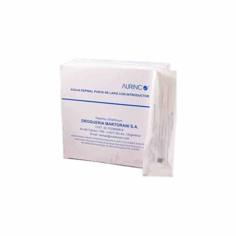 AGUJA ESPINAL P/PUNCION LUMBAR PUNTA LAPIZ 27G - X UNIDAD