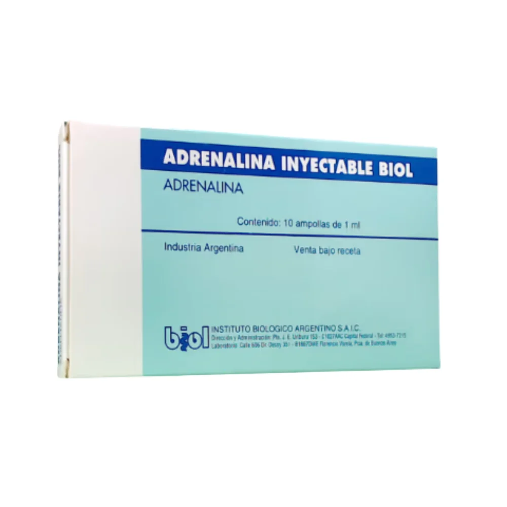 ADRENALINA X 1 AMP 1 %  - IM, IV, SC -  BIOL - B8