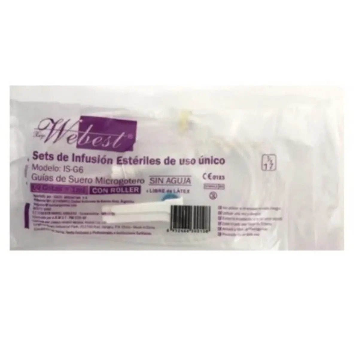 SET DE INFUSION SIN AGUJA V-17 C/ROLLER MICROGOTERO