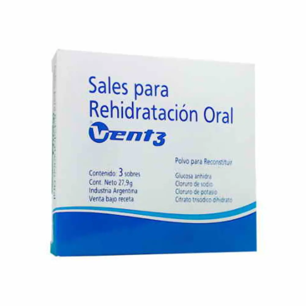 SALES DE REHIDRATACION ORAL VENT3 X 1 SOBRE X 27,9GR