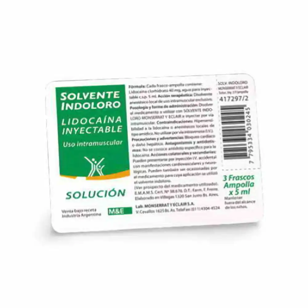 [10285] SOLVENTE INDOLORO AMP X 5 ML X UNIDAD (GOBBI) - C8