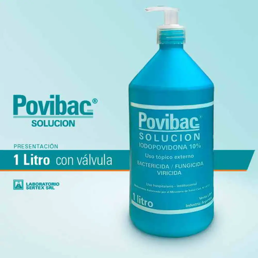 SOLUCION IODOPOVIDONA AL 10% X 1LT X UNIDAD -  Nº ANMAT - 38727