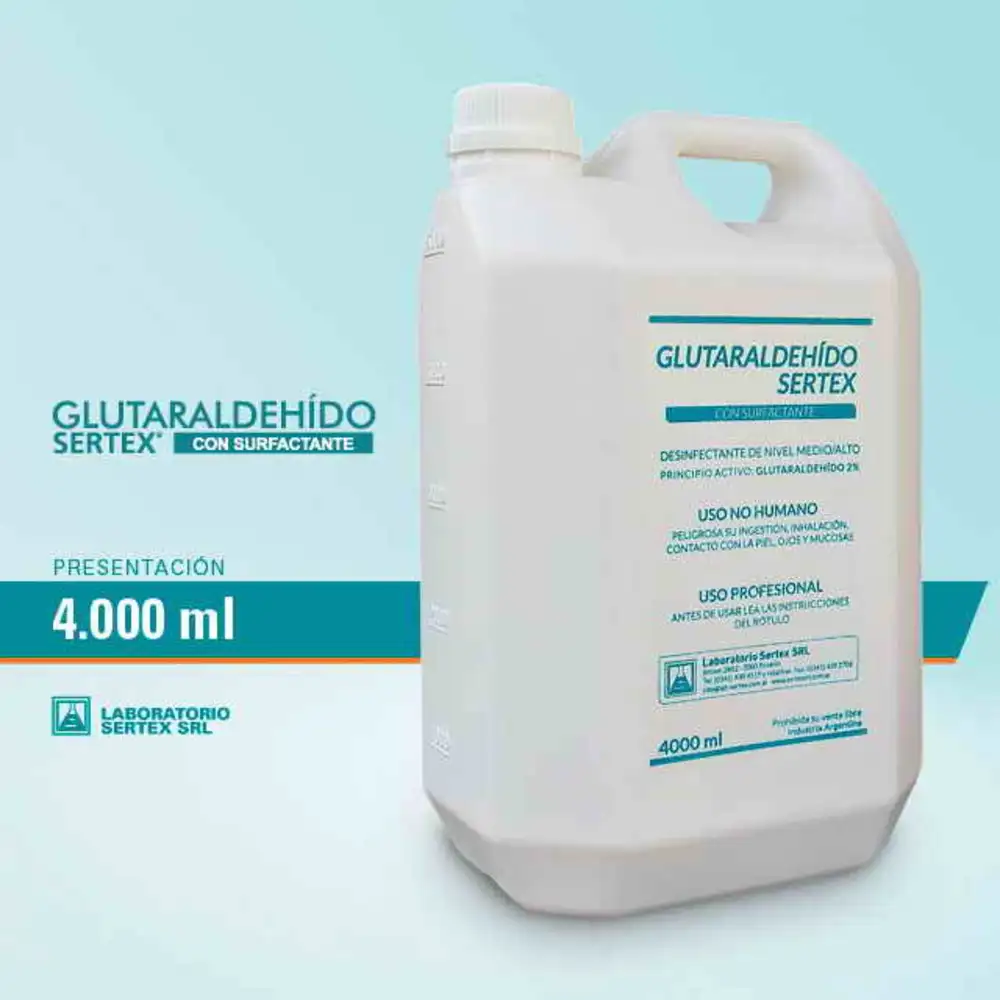 GLUTARALDEHIDO CON SURFACTANTE AL 2% X 4LT