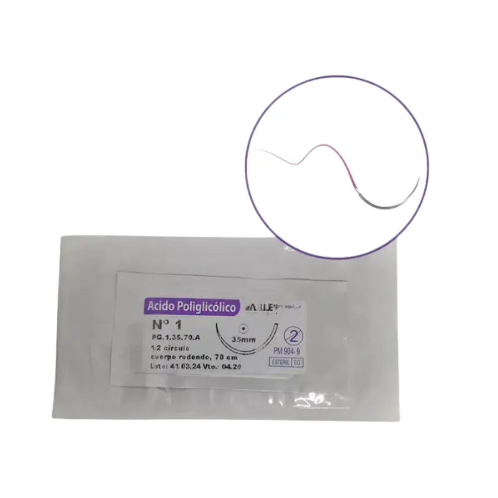 [11810] ACIDO POLIGLICOLICO - VICRYL - Nº 1 70 CM 1/2 CIRCULO 35 MM X UNIDAD