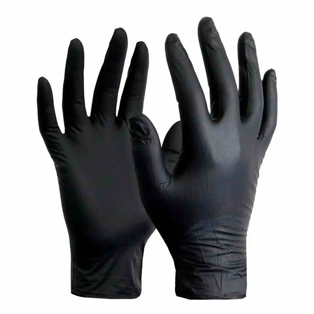GUANTE NITRILO S X 100 UNIDADES NEGRO