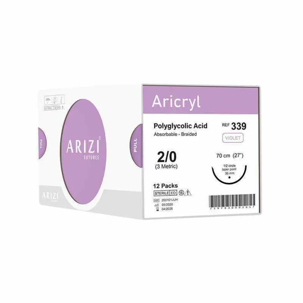 ACIDO POLIGLICOLICO - VICRYL - Nº 2 70 CM 1/2 CIRCULO 35 MM X UNIDAD