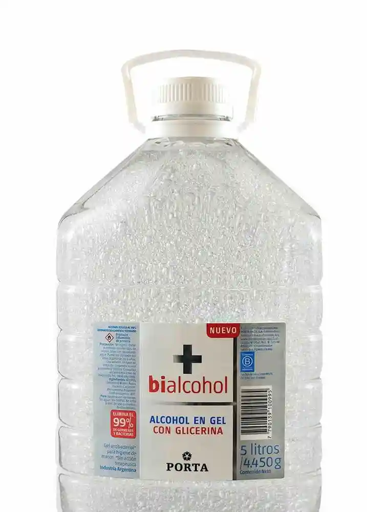 ALCOHOL EN GEL X 5000ML CON GLICERINA