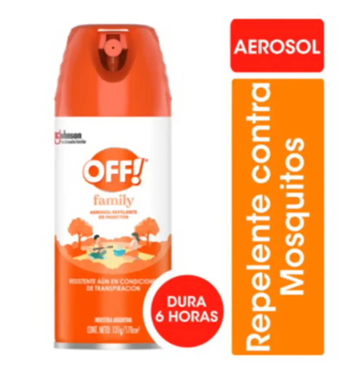 OFF! FAMILY ACTIVE REPELENTE NARANJA AEROSOL X  170 CM3