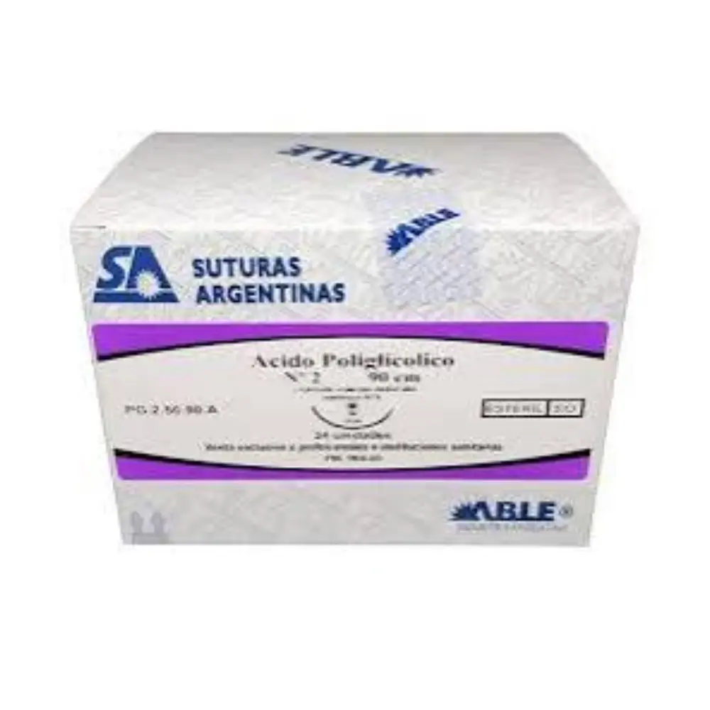 [17342] ACIDO POLIGLICOLICO - VICRYL- Nº 2 90 CM 1/2 CIRCULO 50 MM X UNIDAD