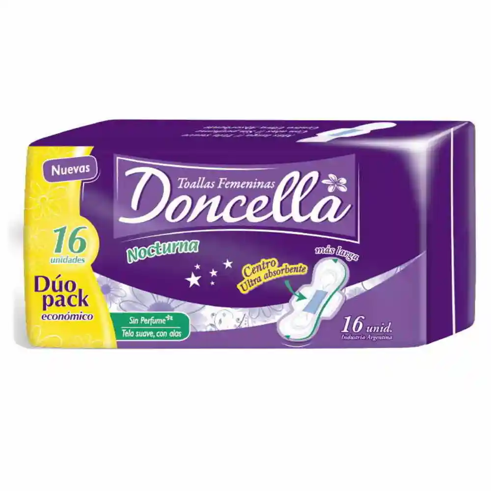 TOALLA NOCTURNA DUO/PACK X 16