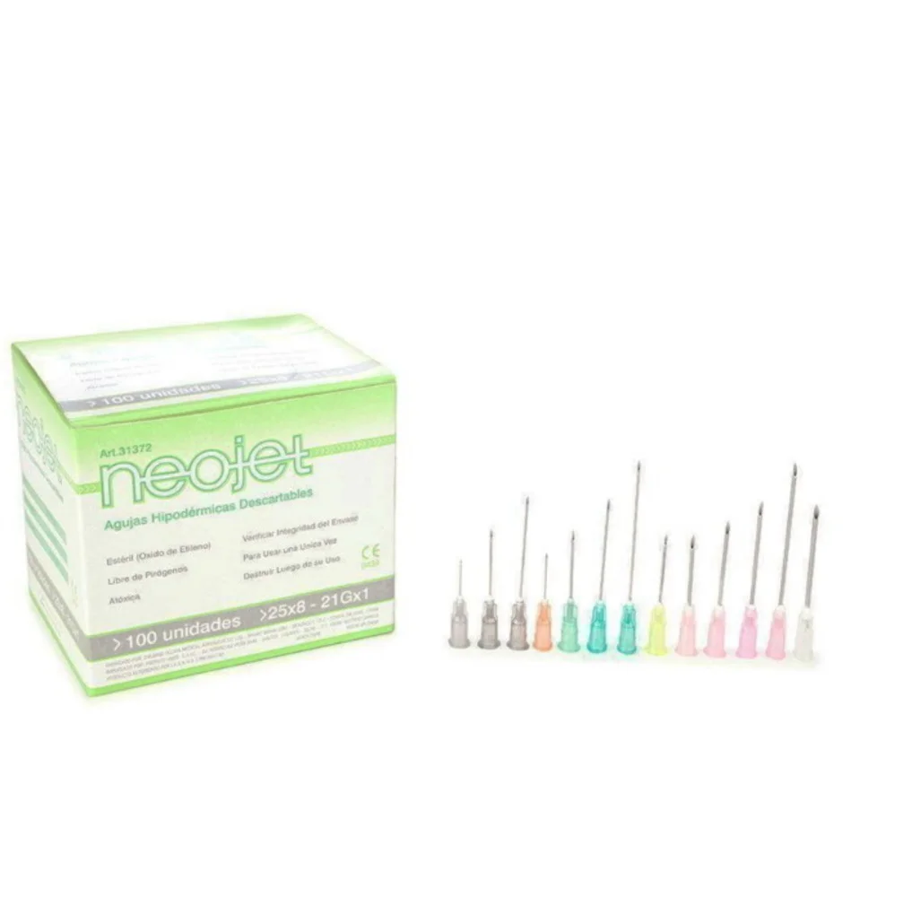 AGUJA DESCARTABLE 25/7 22G X 1` - X 100 UNIDADES
