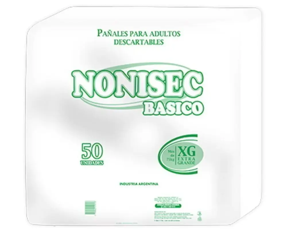 PAÑAL ADULTO HOSPITALARIO "XG" X 50 UNI (BLANCO VERDE)