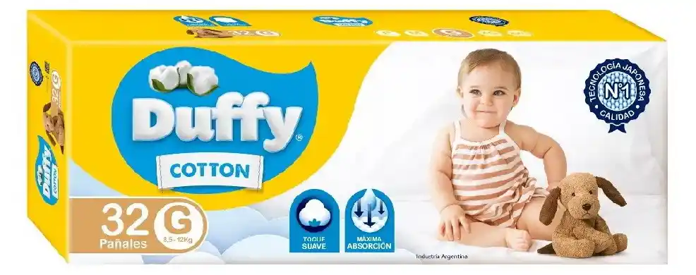 PAÑAL NIÑO DUFFY COTTON "G" X 32 UNI