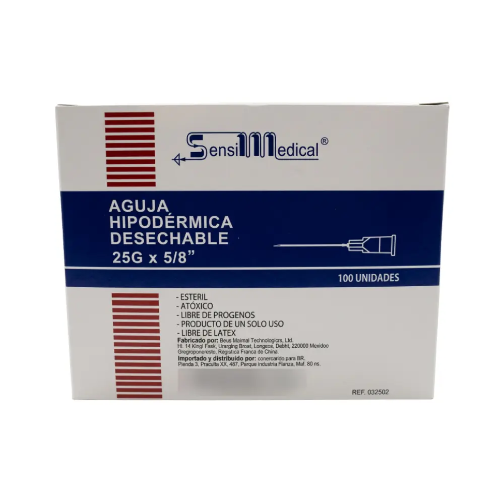 AGUJA DESCARTABLE 16/5 25 G X 5/8 X 100 UNIDADES