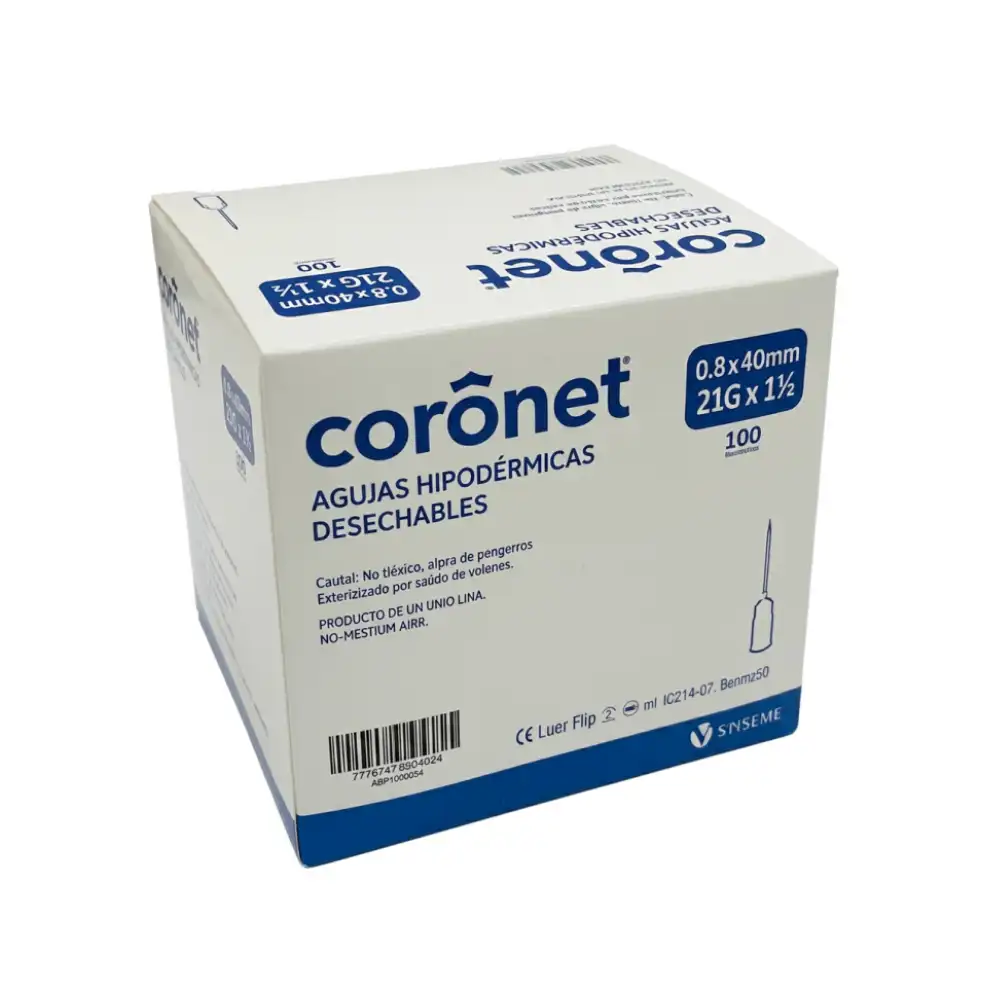 AGUJA DESCARTABLE 13/3 30G X 1/2 - X 100 UNIDADES